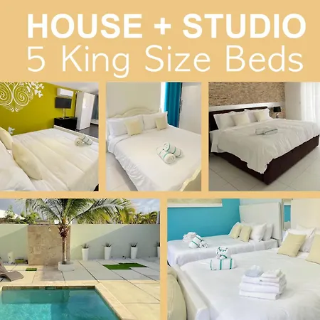 Spacious House & Studio Sleeps 10 Close To Beach